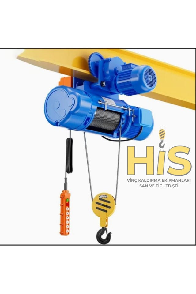 2 Ton 24 Metre Kılavuzlu 4 Hareketli Elektrikli Halatlı Tavan Vinci (380V)