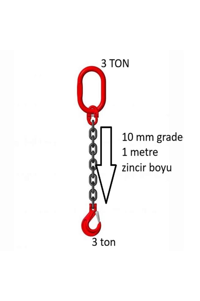 3 ton 1 metre halkalı zincir sapan
