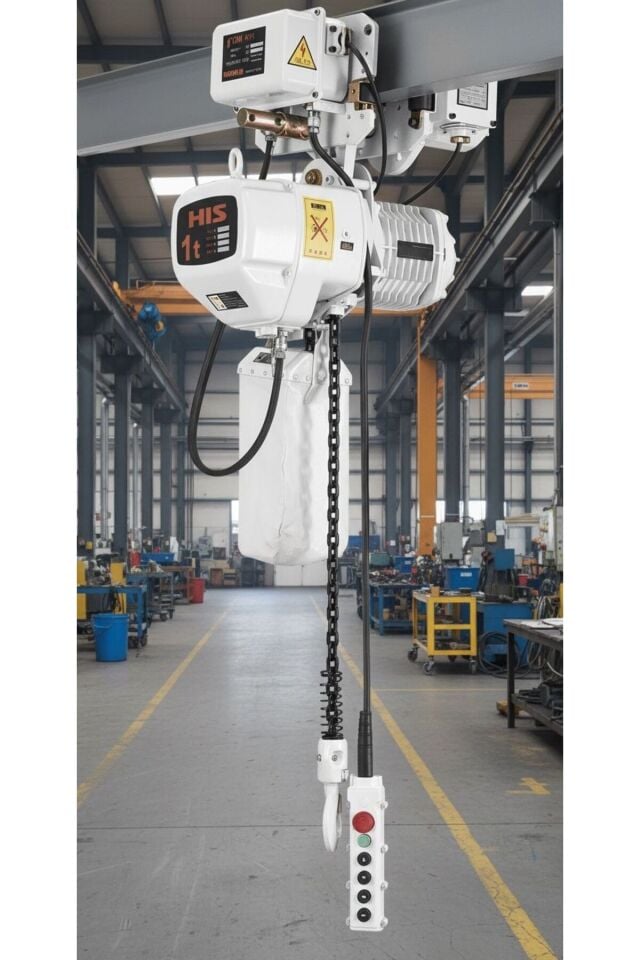 1 Ton 6 Metre 4 Hareketli Elektrikli Zincirli Caraskal Vinç 380V-7486060