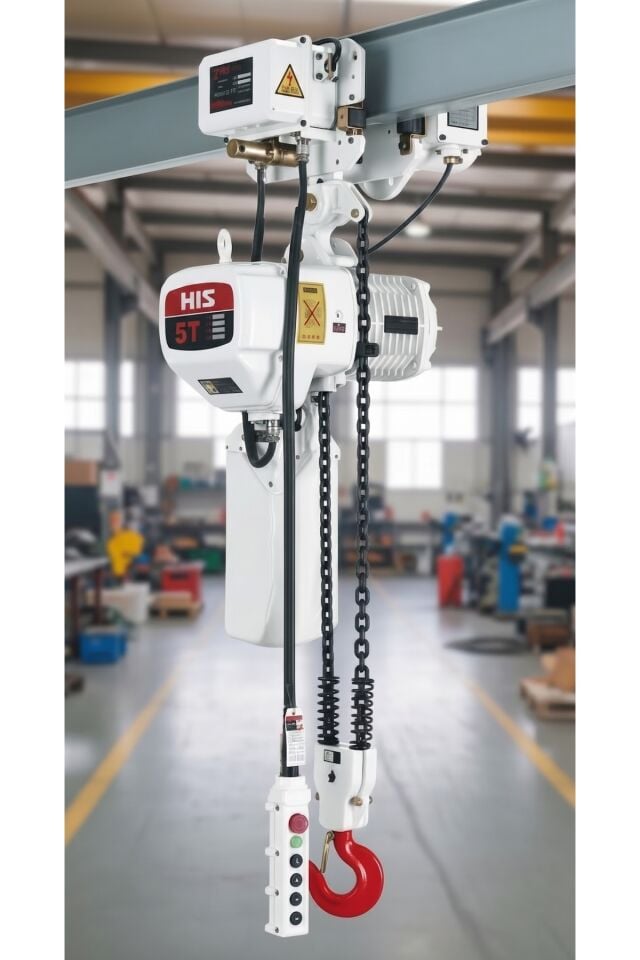 5 Ton 6 Metre 4 Hareketli Elektrikli Zincirli Caraskal Vinç 380V-7486064